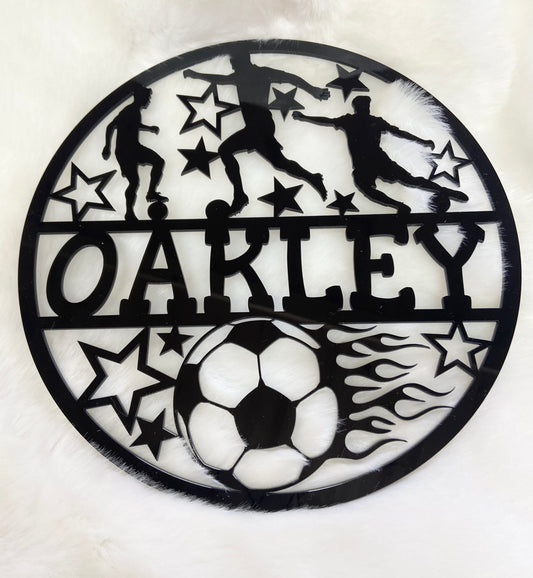 Acrylic Football Wall Sign
