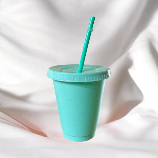 16oz Glitter Cold Cup Mint
