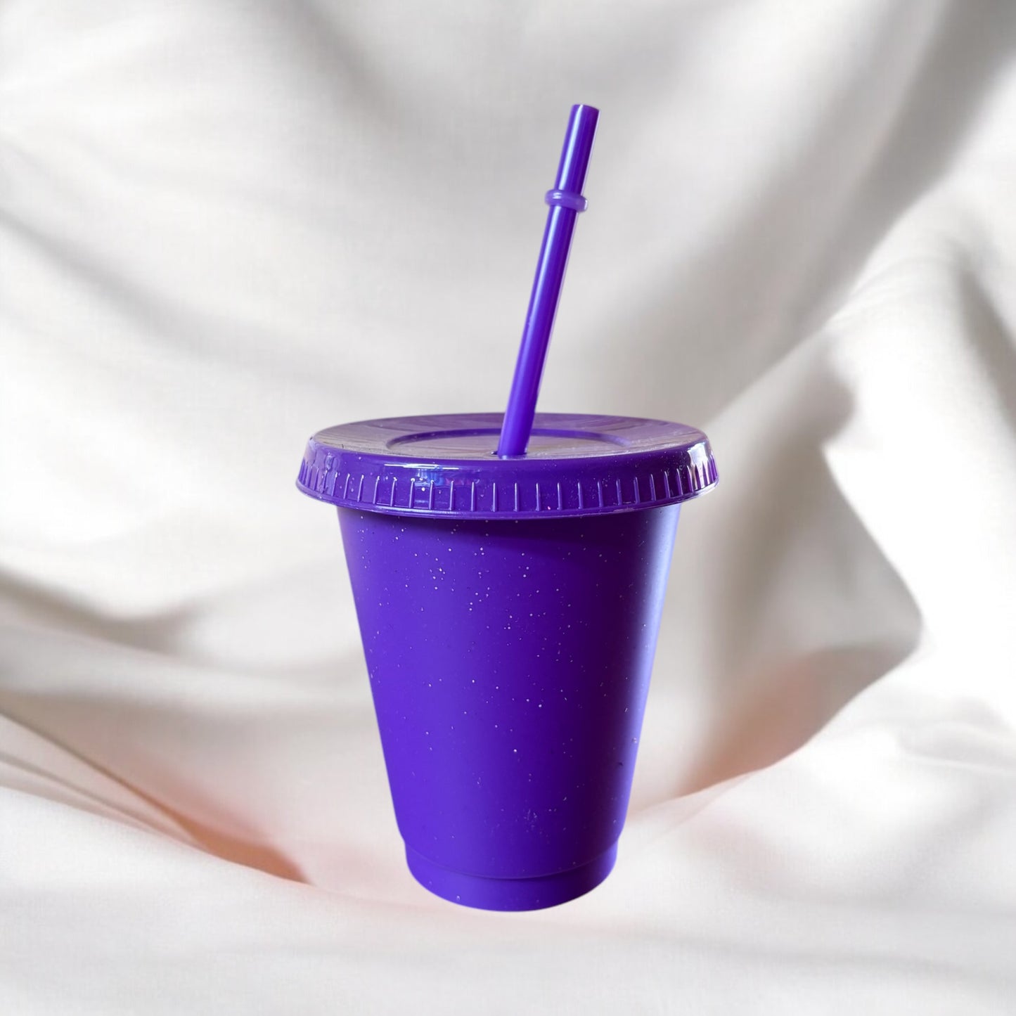 16oz Glitter Cold Cup Dark Purple